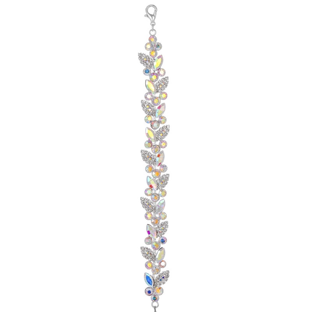 AB Floral Crystal Bracelet
