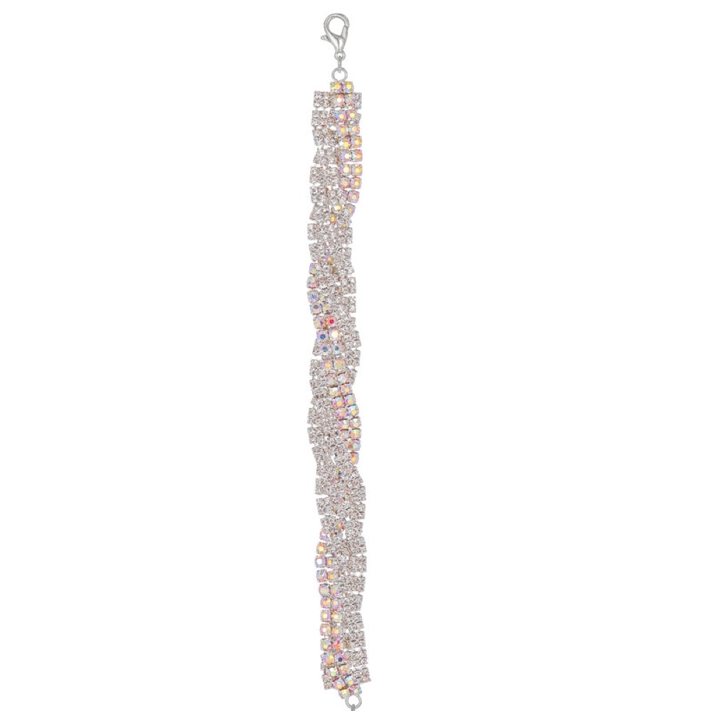 AB Wide Crystal Bracelet