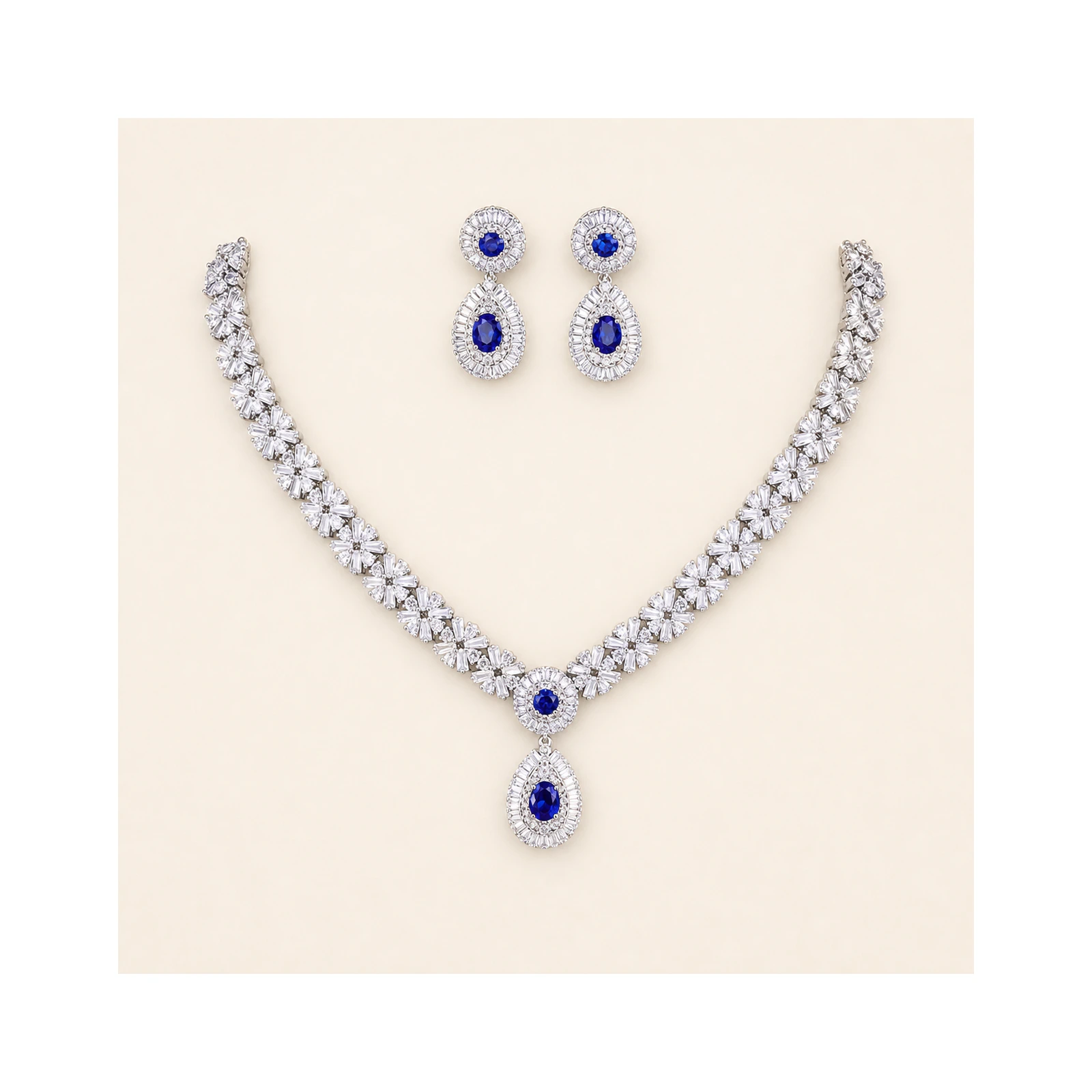 Blue Gem Prom Set