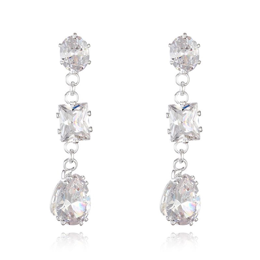 Bridesmaid Crystal Statement Earrings Style 02