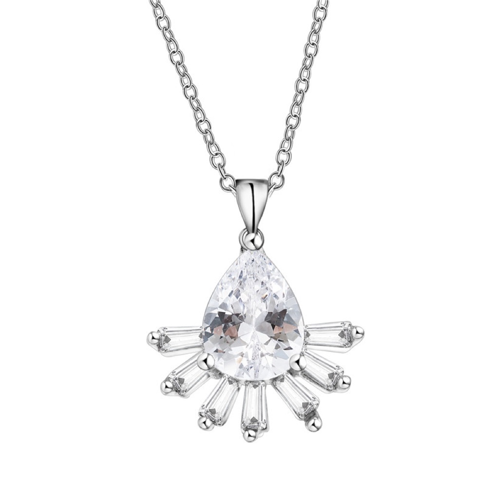 Classic Teardrop Bridal Necklace Set