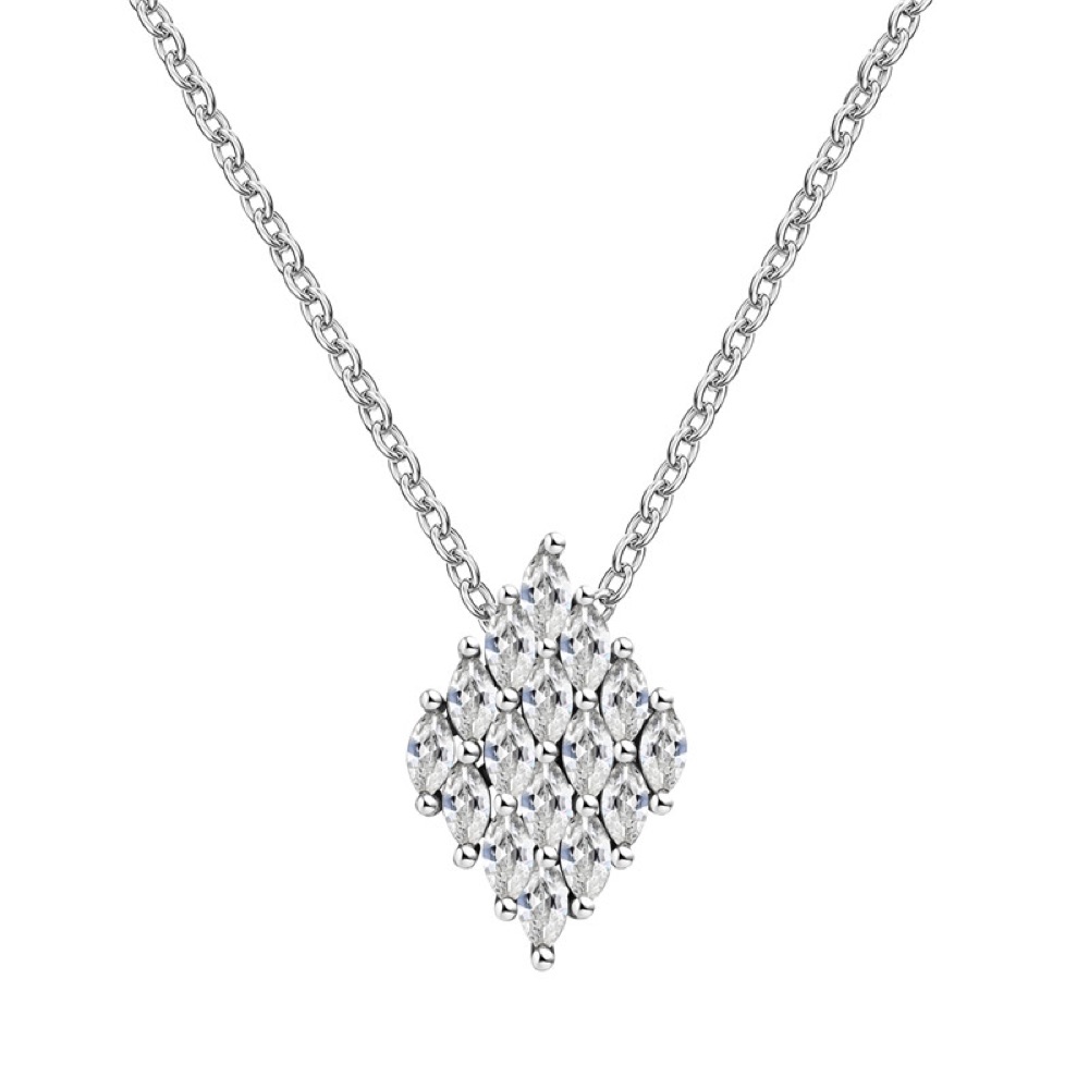 Cluster Marquise Formal Necklace Set