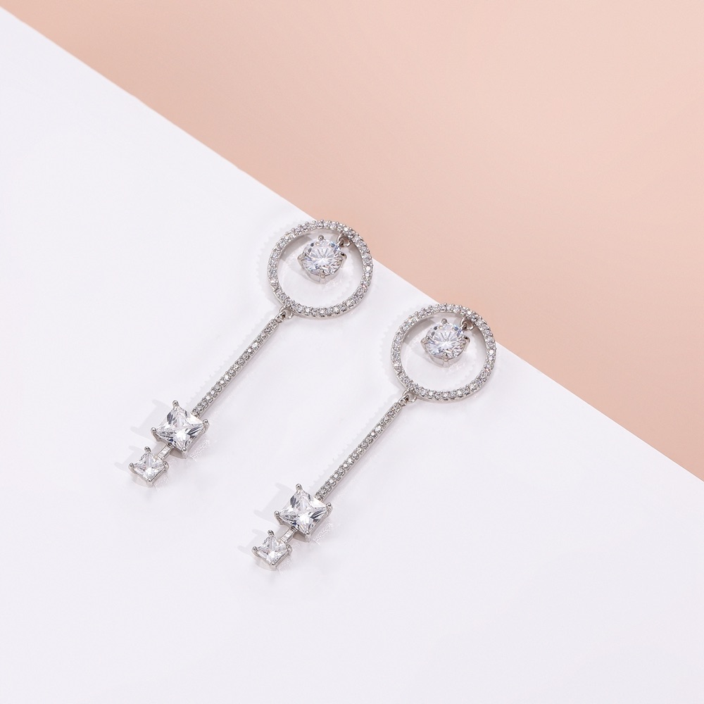 Cocktail Crystal Geometric Statement Earrings Style 02
