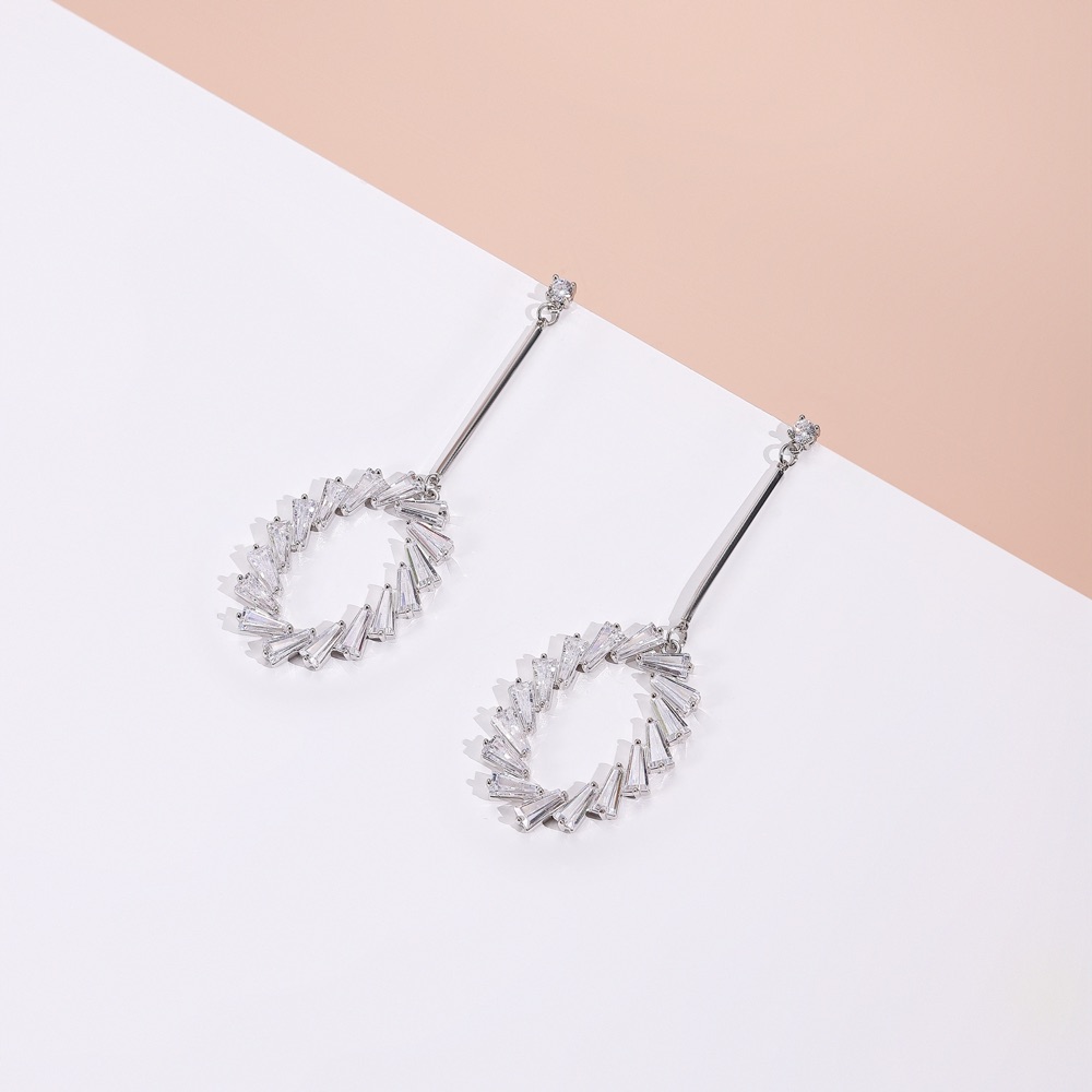 Cocktail Crystal Hoop Earrings