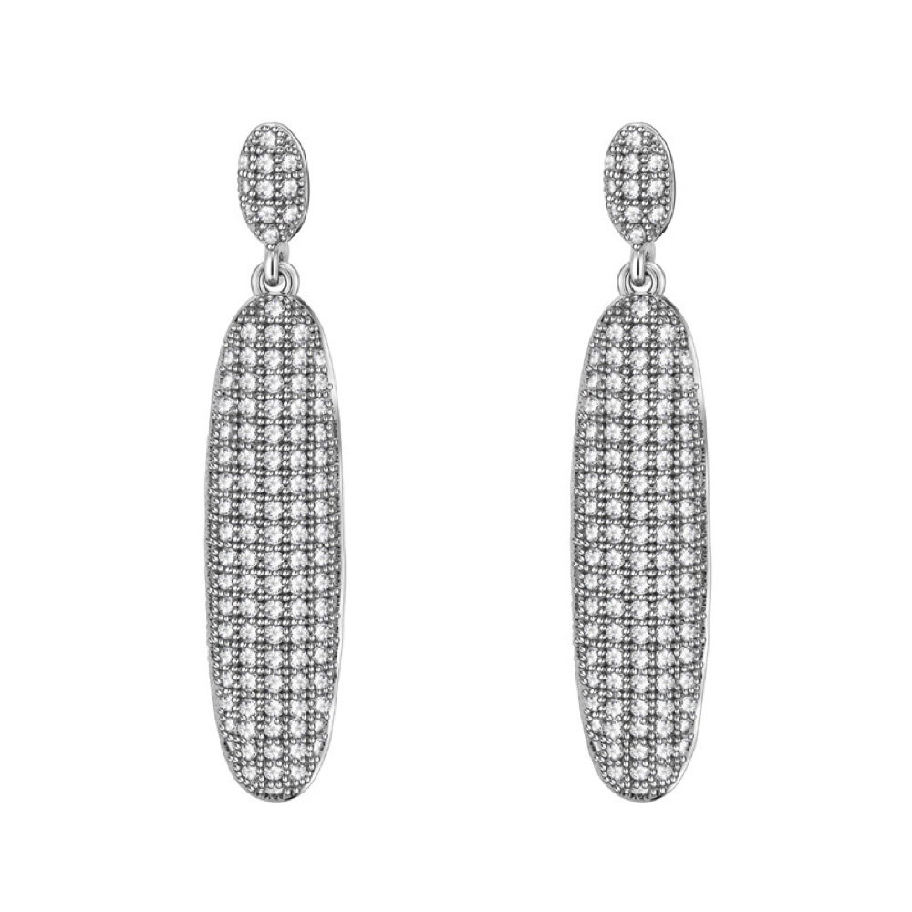 Cocktail Crystal Round Statement Earrings