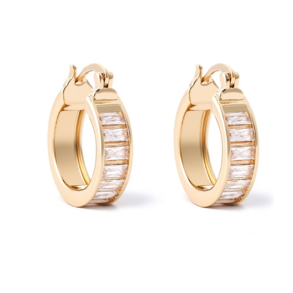 Cocktail Gold Huggie Earrings