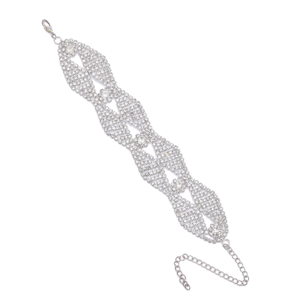 Geometric Crystal Cuff Bracelet