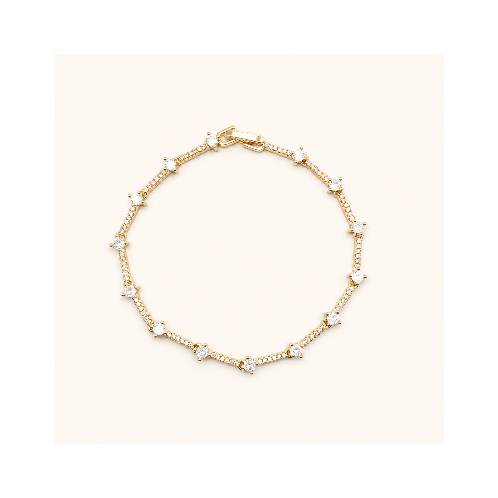 Gold 3 mm CZ Tennis Bracelet