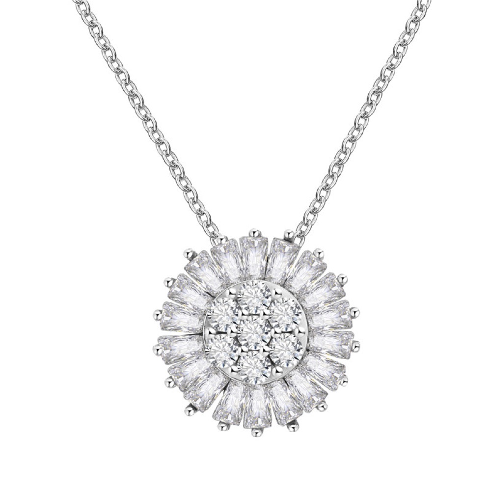Large Round CZ Formal Necklace Set