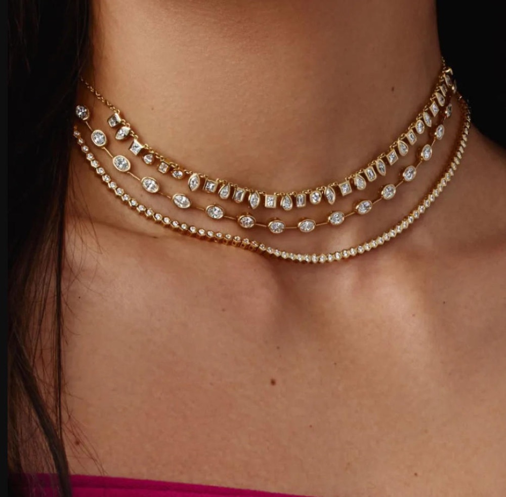 Layered Choker Cocktail Necklace