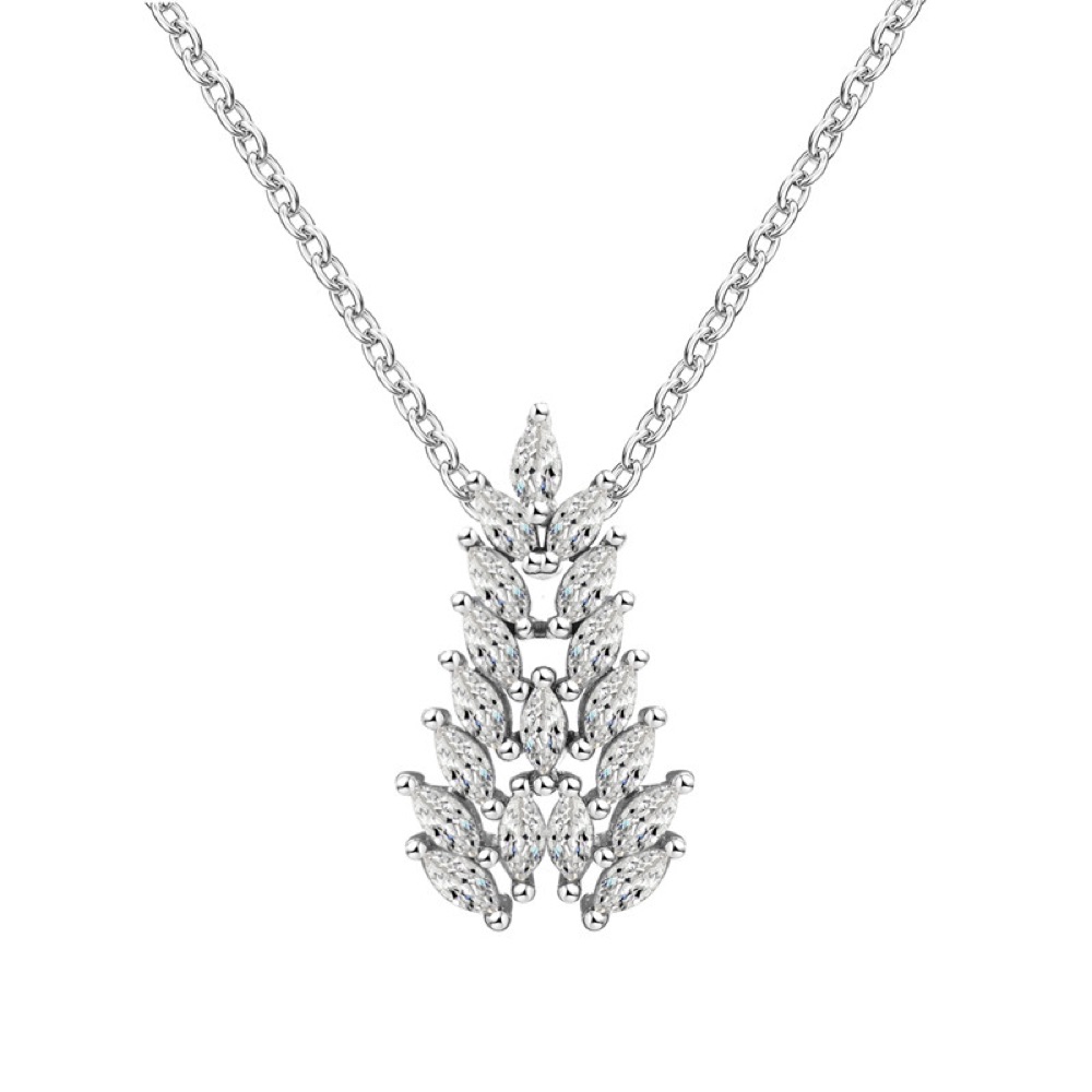 Leaf Marquise Bridal Necklace Set