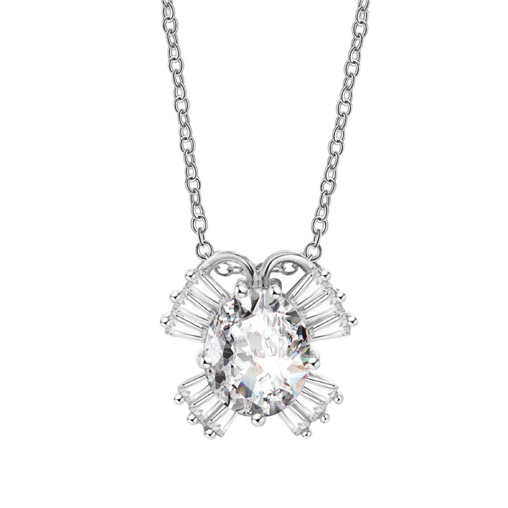 Oval Crystal Bridal Necklace Set