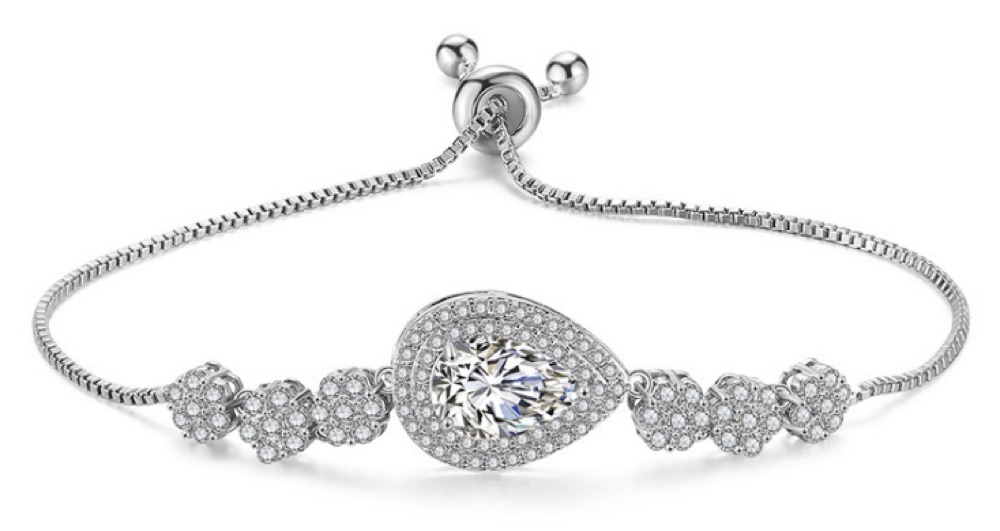 Pear Center Crystal Bracelet