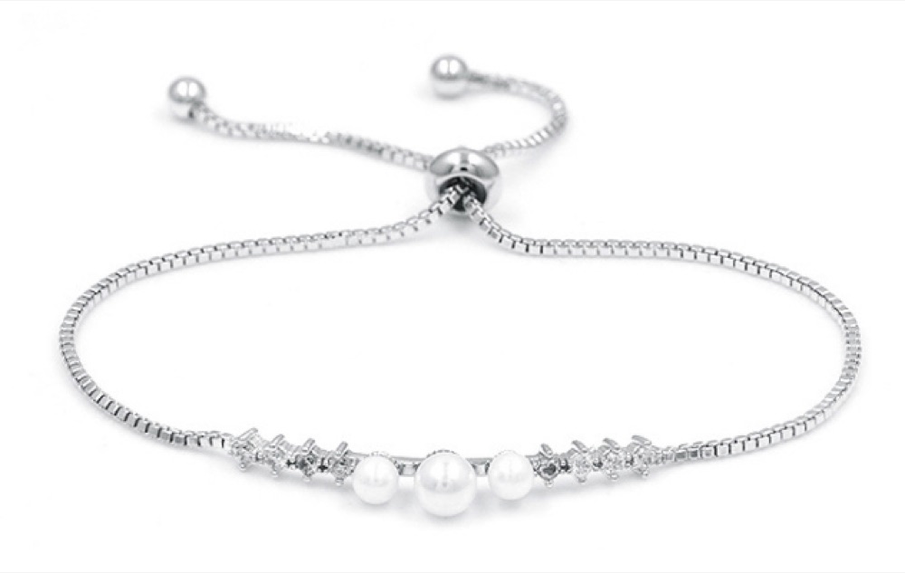 Pearl Crystal Adjustable Bracelet