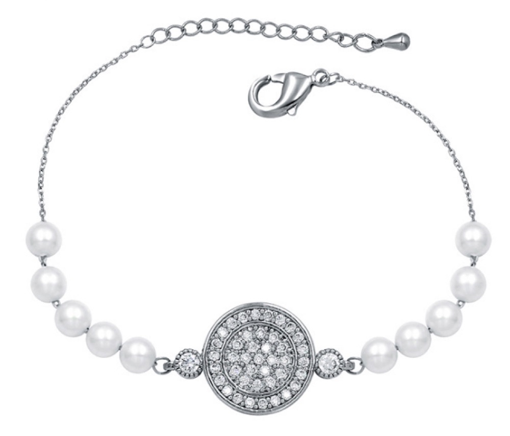 Pearl Round Crystal Bracelet