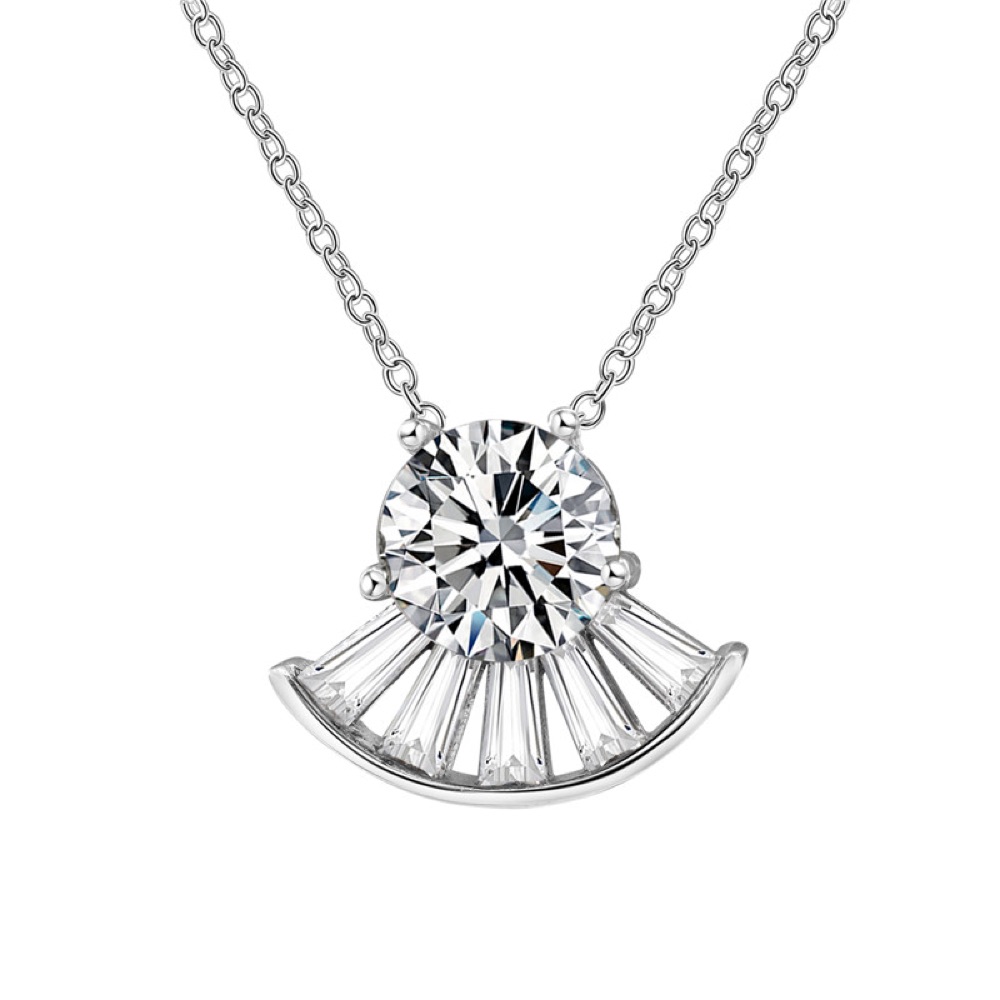 Round Fan Formal Necklace Set