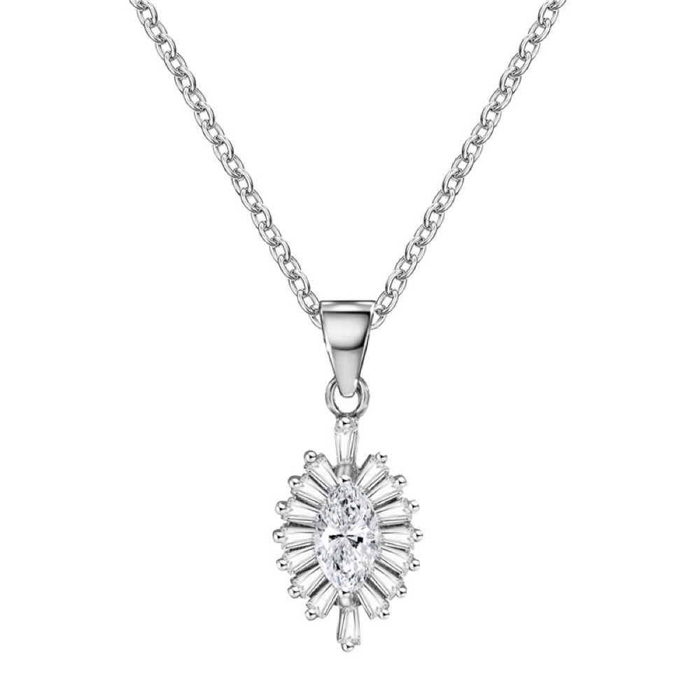 Small Marquise Floral Necklace Set