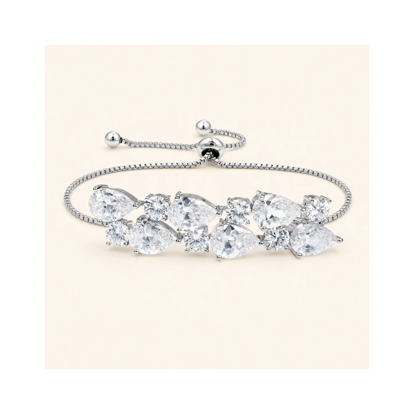 Statement Pear Crystal Bracelet