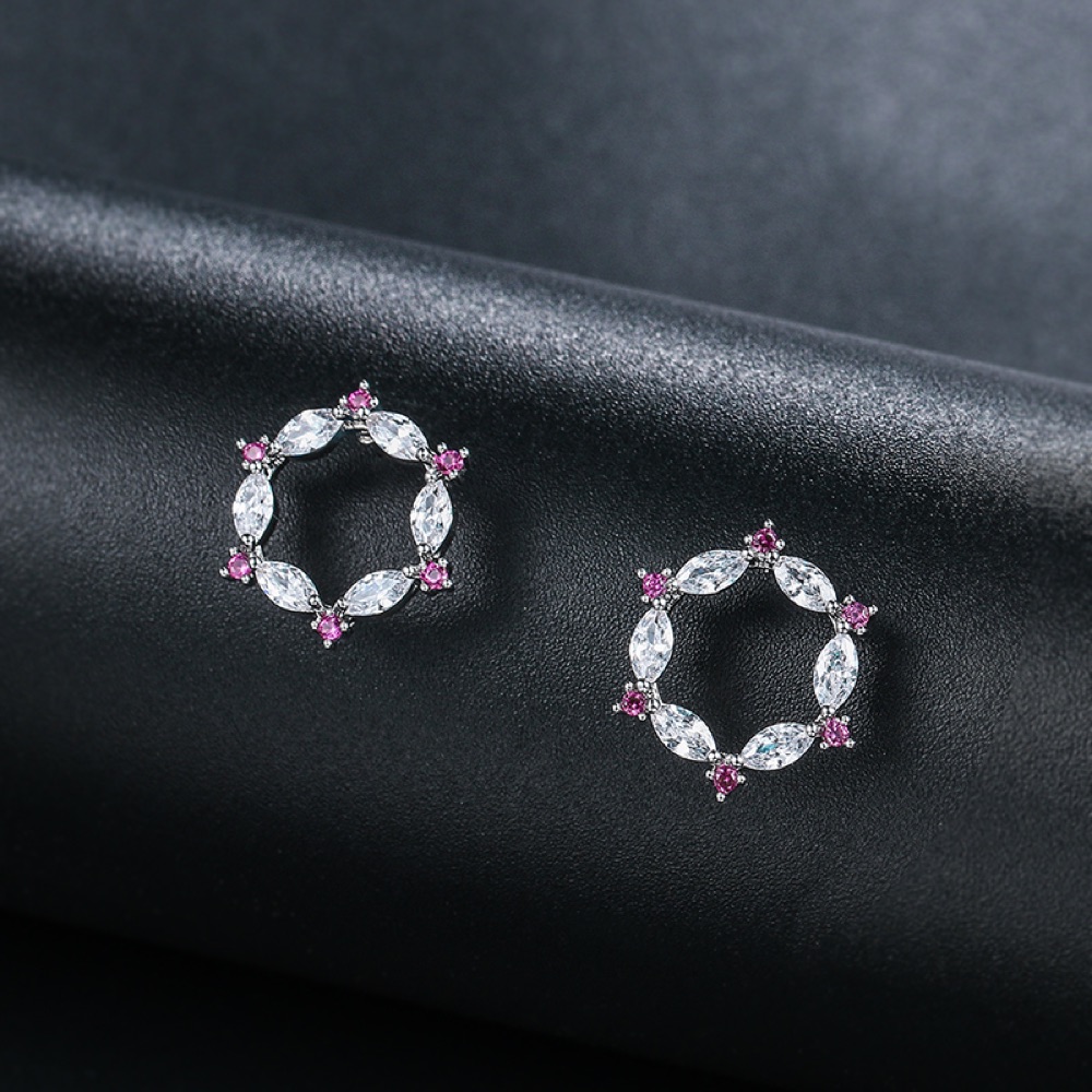 Wedding Guest Blush Pink Garden Floral Earrings