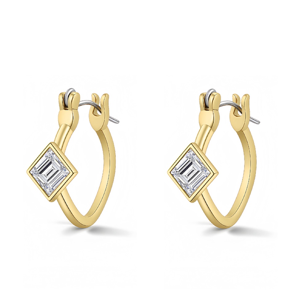 Wedding Guest Crystal Hoop Earrings