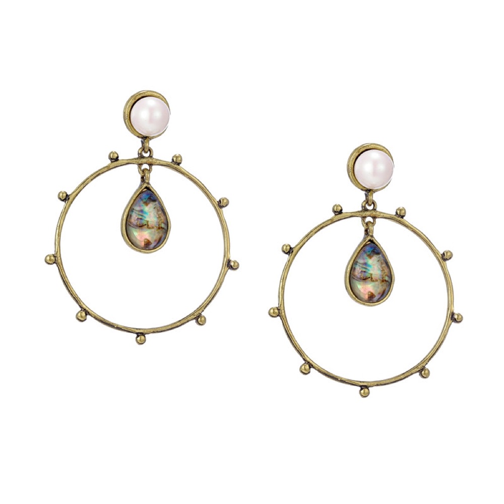 Wedding Guest Gold Pearl Earrings