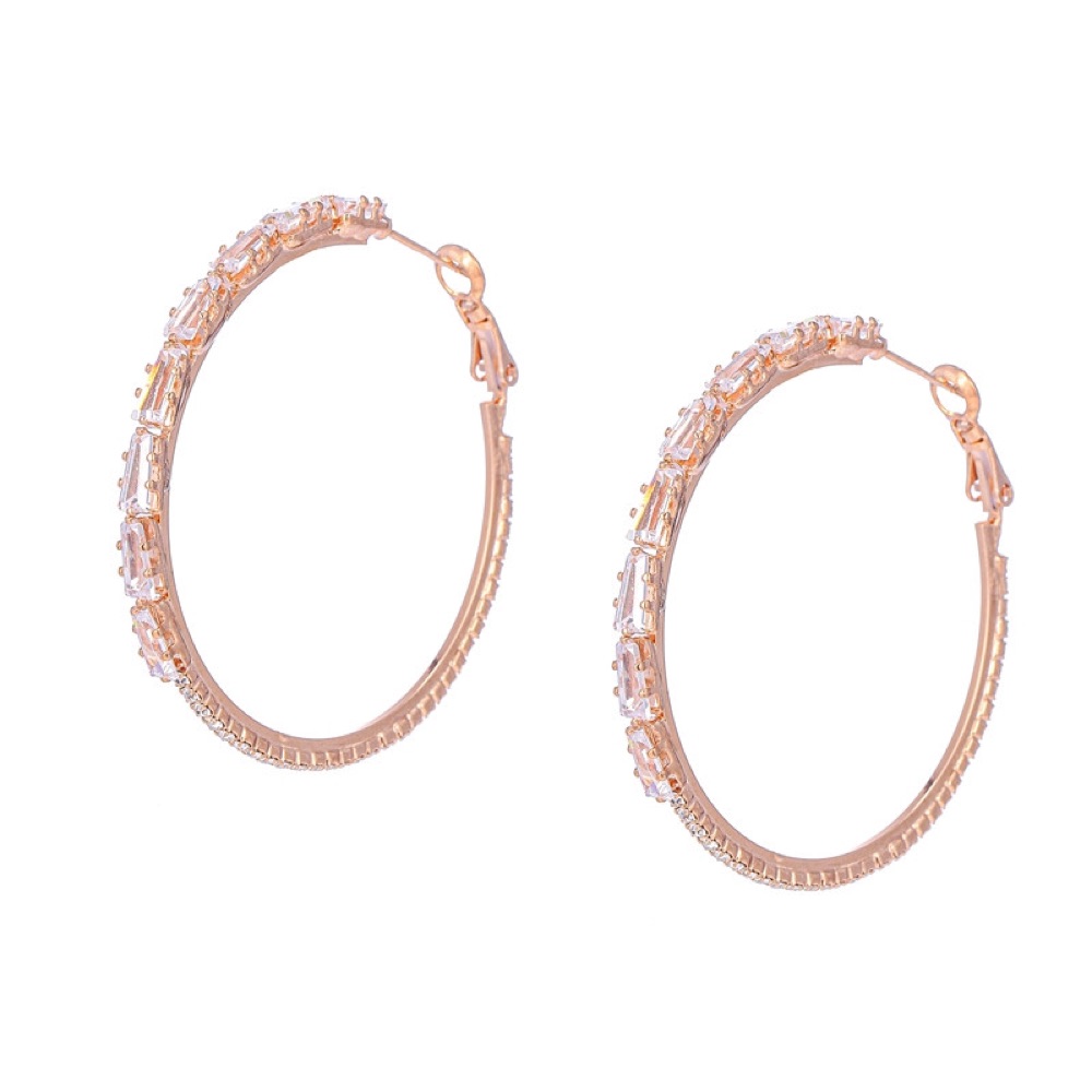 Wedding Guest Rose Gold Hoop Earrings