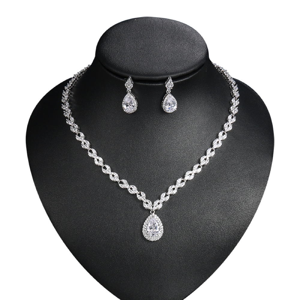 White Crystal Drop Formal Set